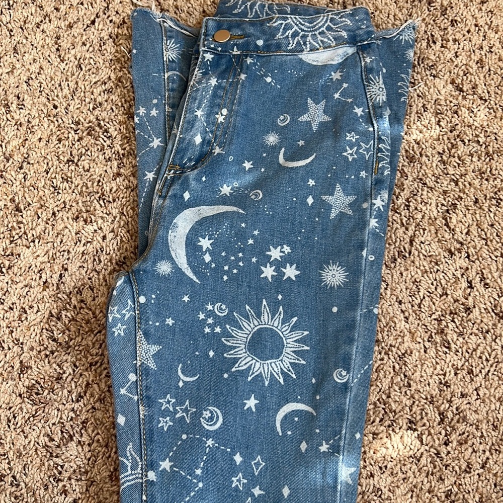 Celestial Pattern Jeans